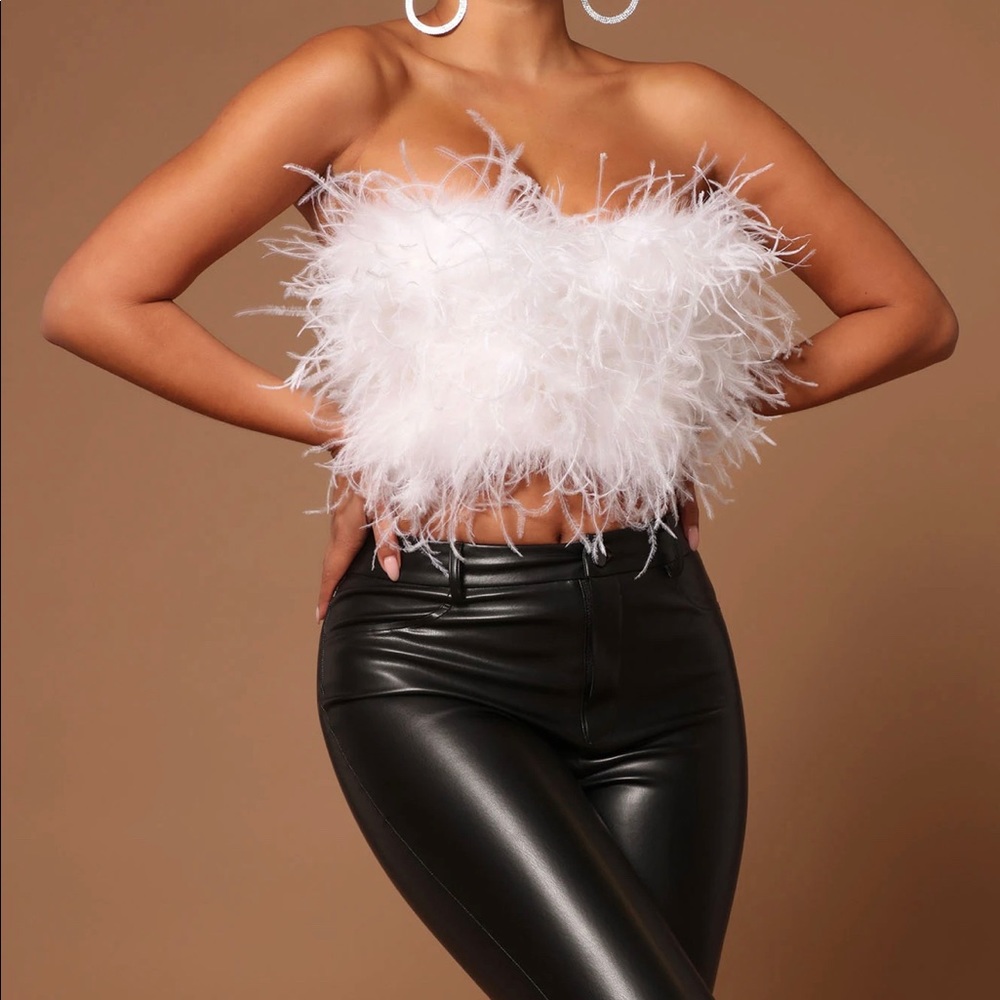 White feather top
